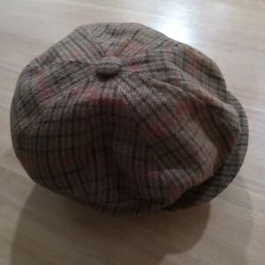 Country Gentleman Tweed Newsboy Cap Wool Blend Made In Italy Size Medium EUC